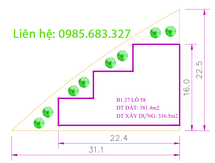 Bán lô đất số 58 B1-27 đảo 2 hòa xuân