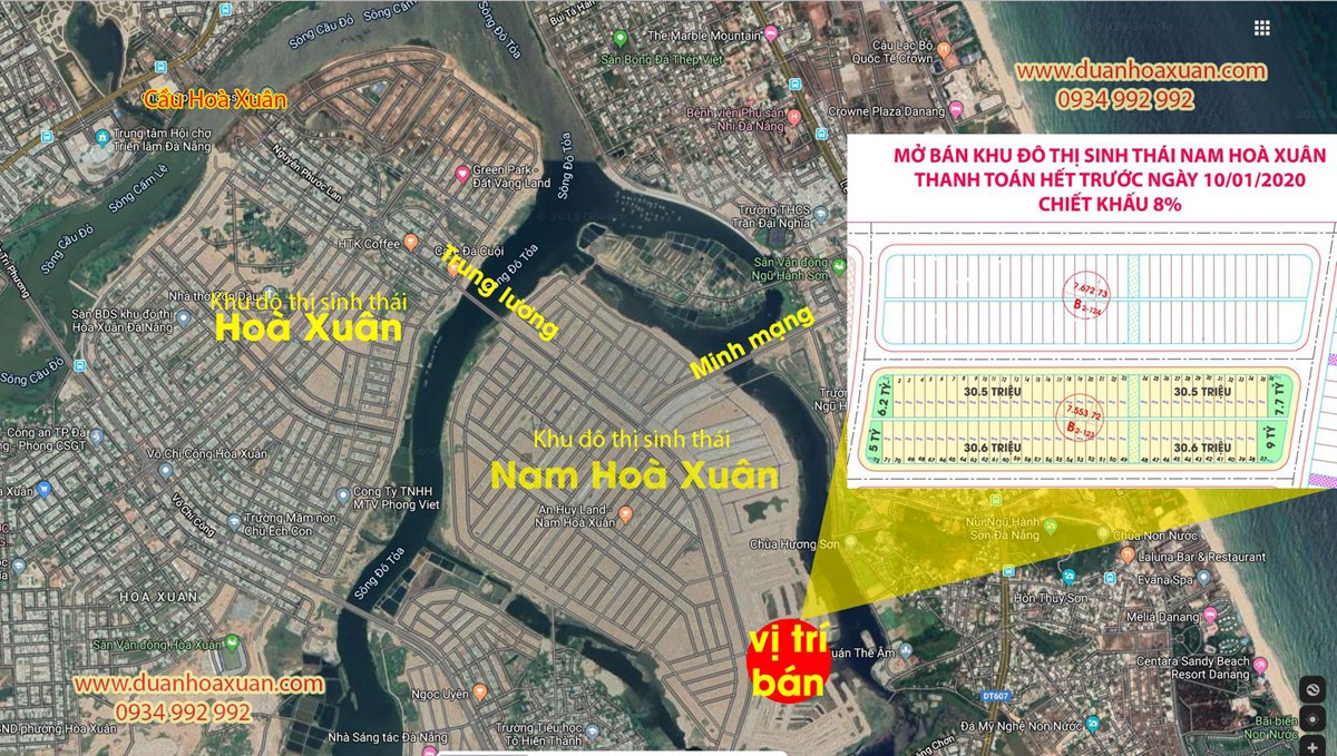 Mở bán mới block b2-123 tại Nam Hoà Xuân Sunland