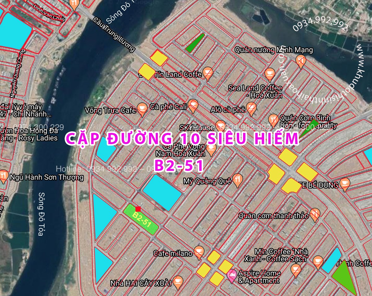 2 lô đường 10 nam hoà xuân siêu hiếm gọi ngay 0934 992 992