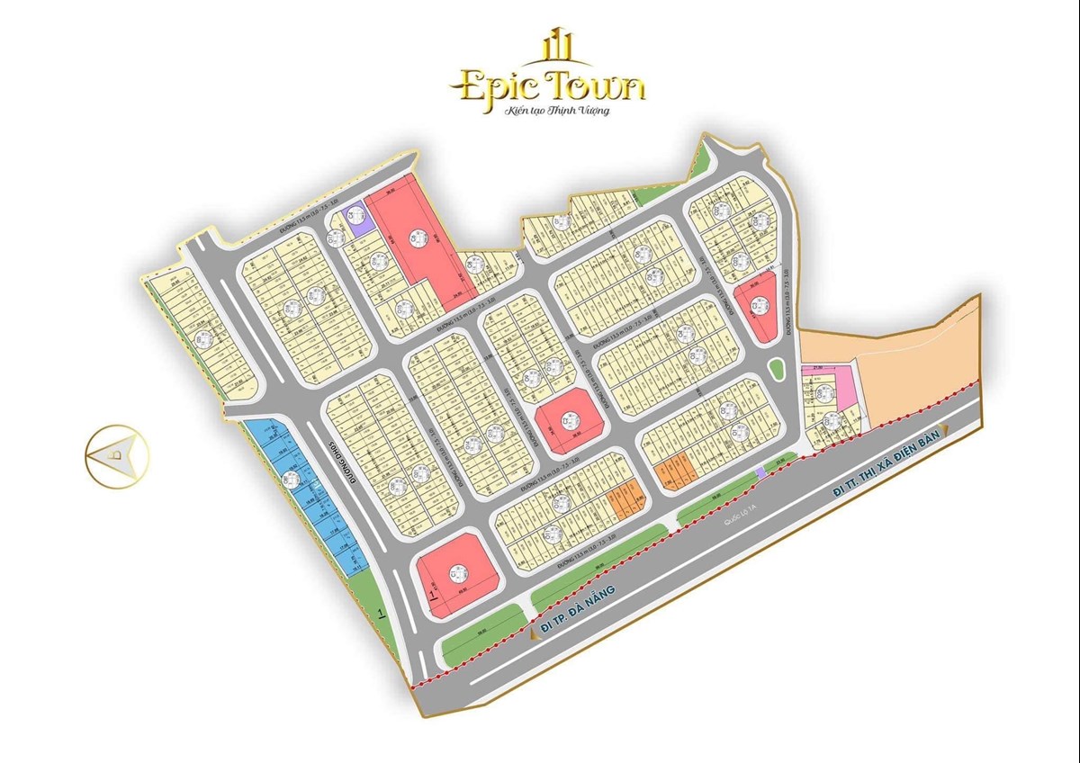 EPIC TOWN NGAY QUỐC LỘ 1 A CHỈ CÁCH ĐÀ NẴNG 15 PHÚT CHẠY XE MÁY