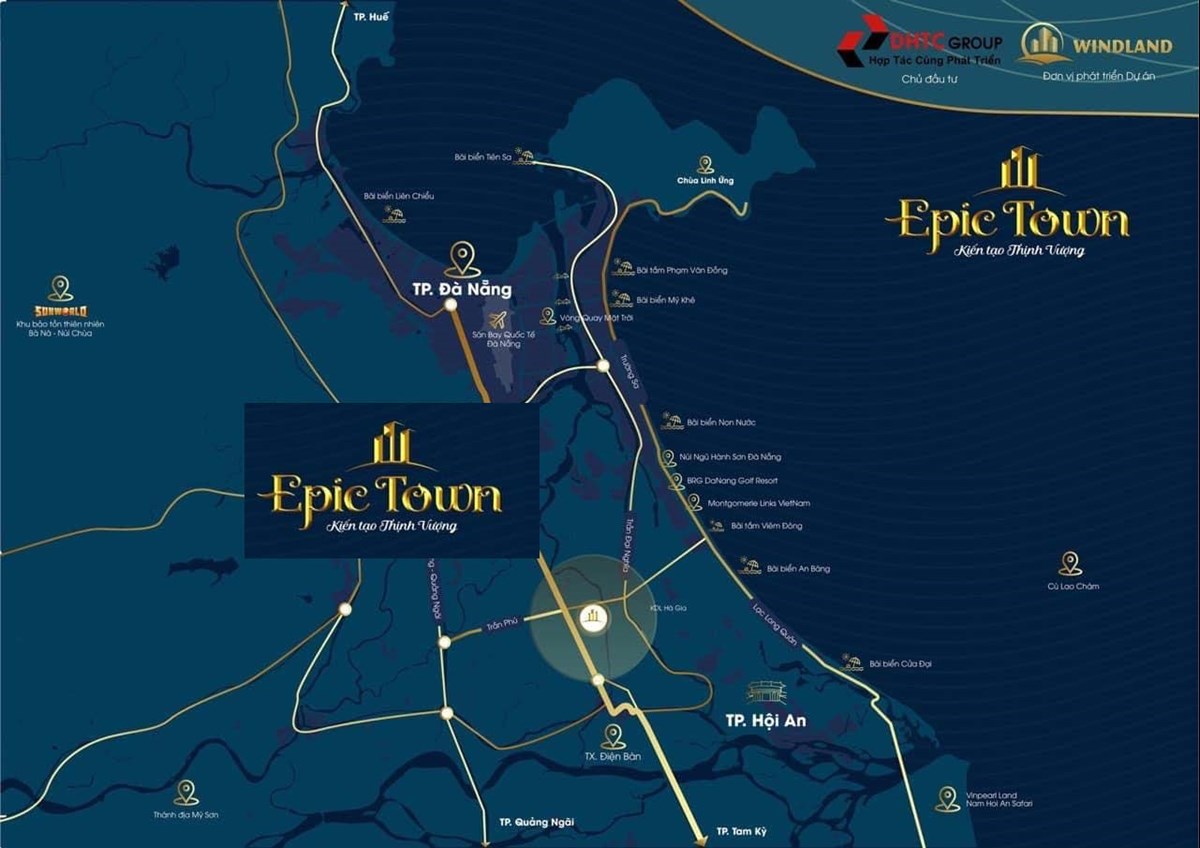 EPIC TOWN NGAY QUỐC LỘ 1 A CHỈ CÁCH ĐÀ NẴNG 15 PHÚT CHẠY XE MÁY