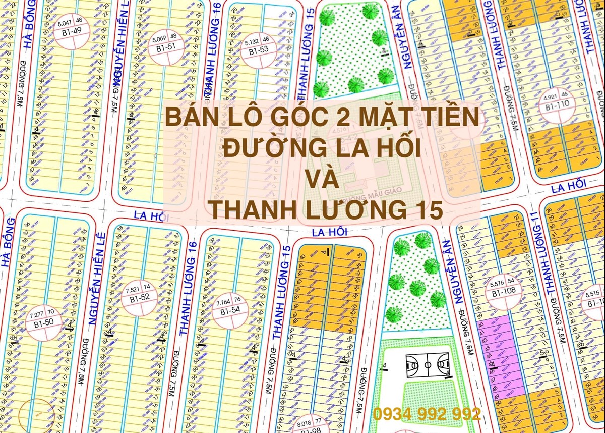 Bán đất lô góc đường La Hối  và Thanh lương 15