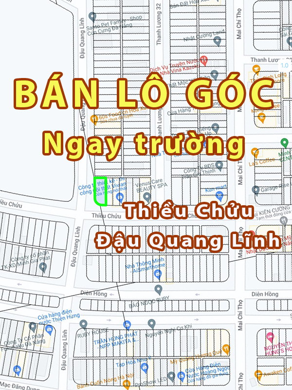 Bán lô góc Thiều Chửu và Đậu Quang Lĩnh hoà xuân Đà Nẵng