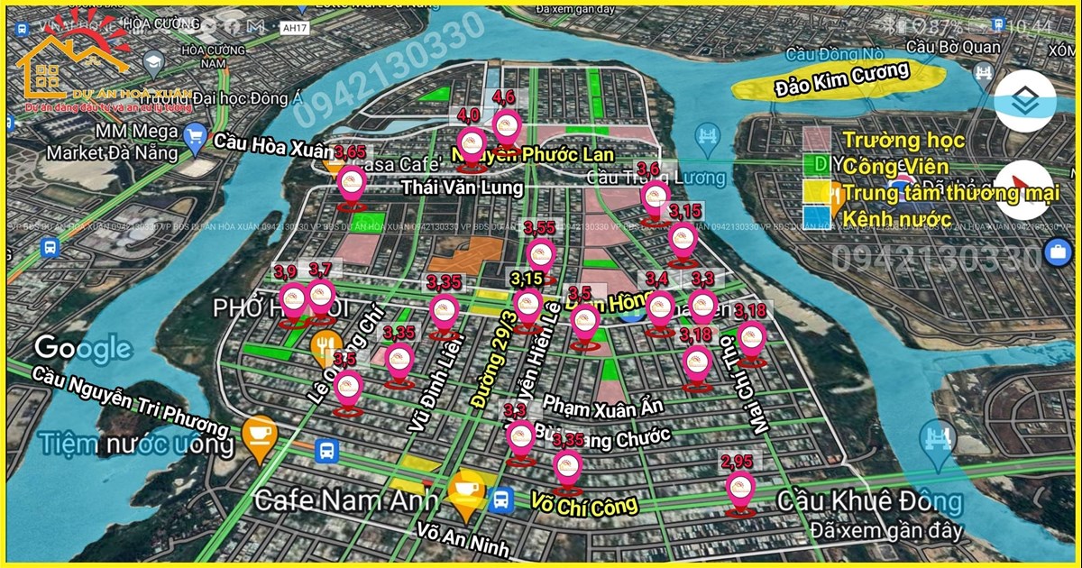 Cập nhật Đất Hoà Xuân Tháng 10/2023