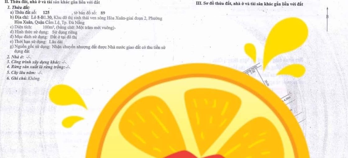 Bán cặp đất đường Hà Bồng hoà xuân rẻ nhất năm 2024