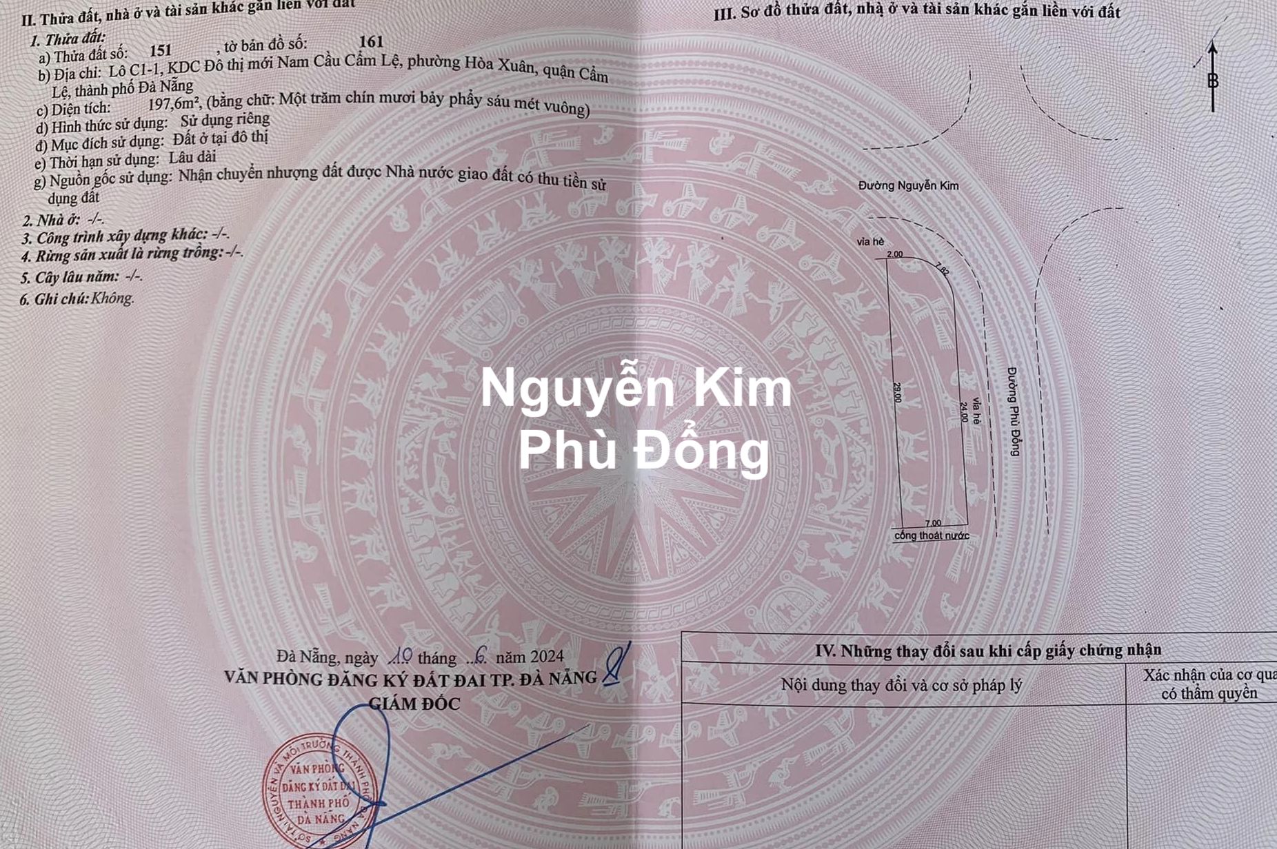 Bán lô 2 mặt tiền Nguyễn Kim và Phù Đổng Hoà Xuân Cẩm Lệ Đà Nẵng