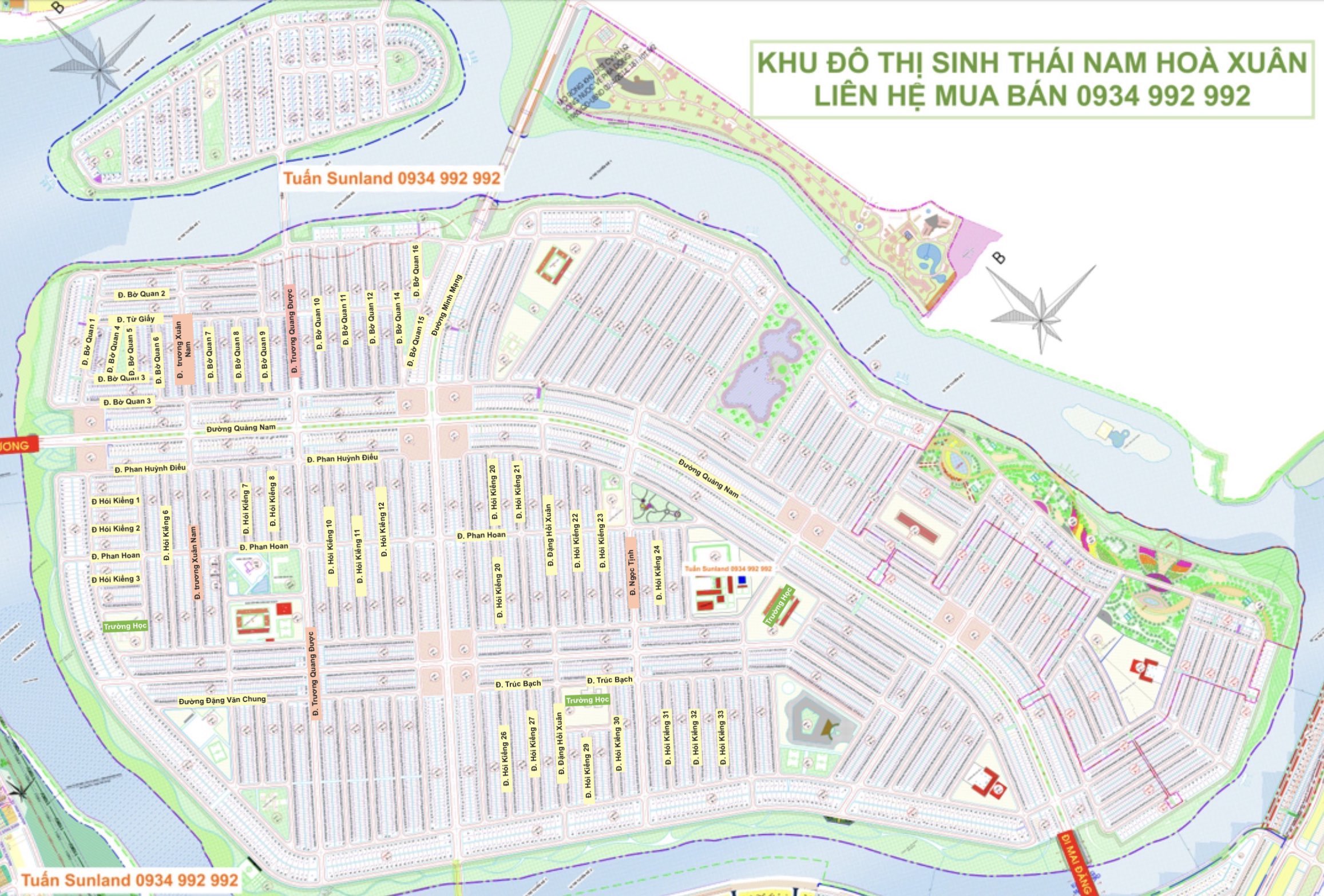 Bán cặp đất đẹp đường Bờ Quan 2 