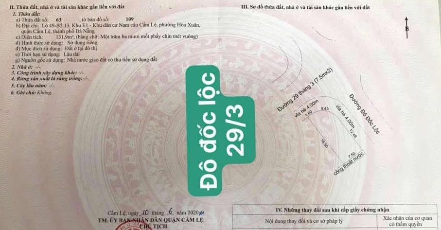 Cập nhật liên tục hàng 2 mặt tiền tại Hoà Xuân tái định cư