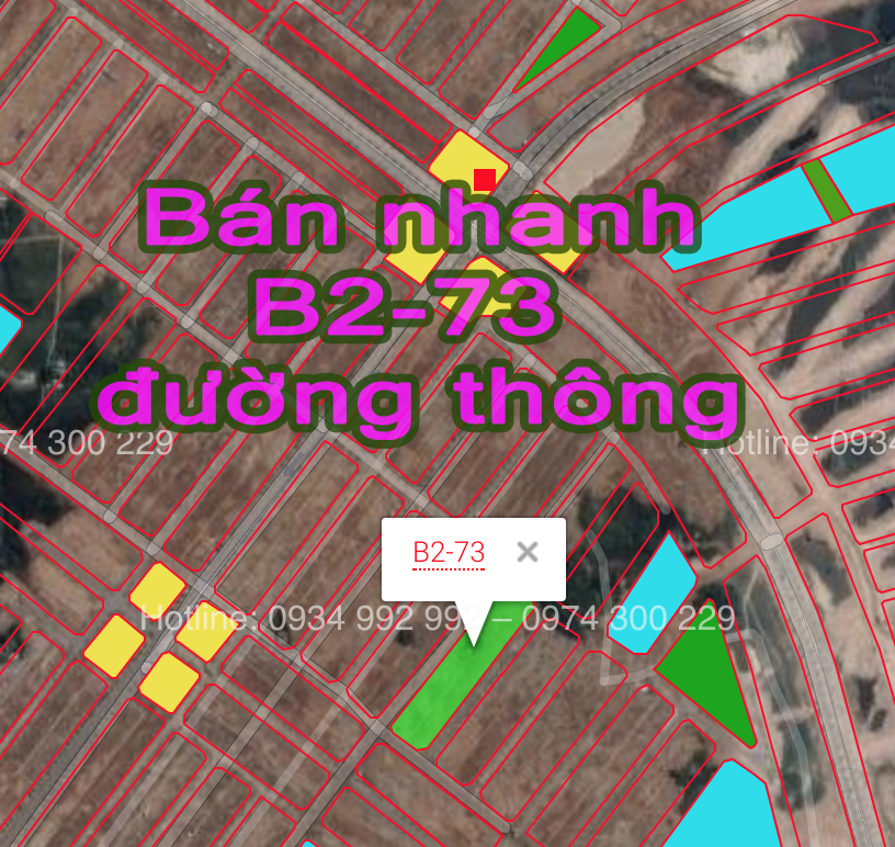 bán đất B2.73 đường thông