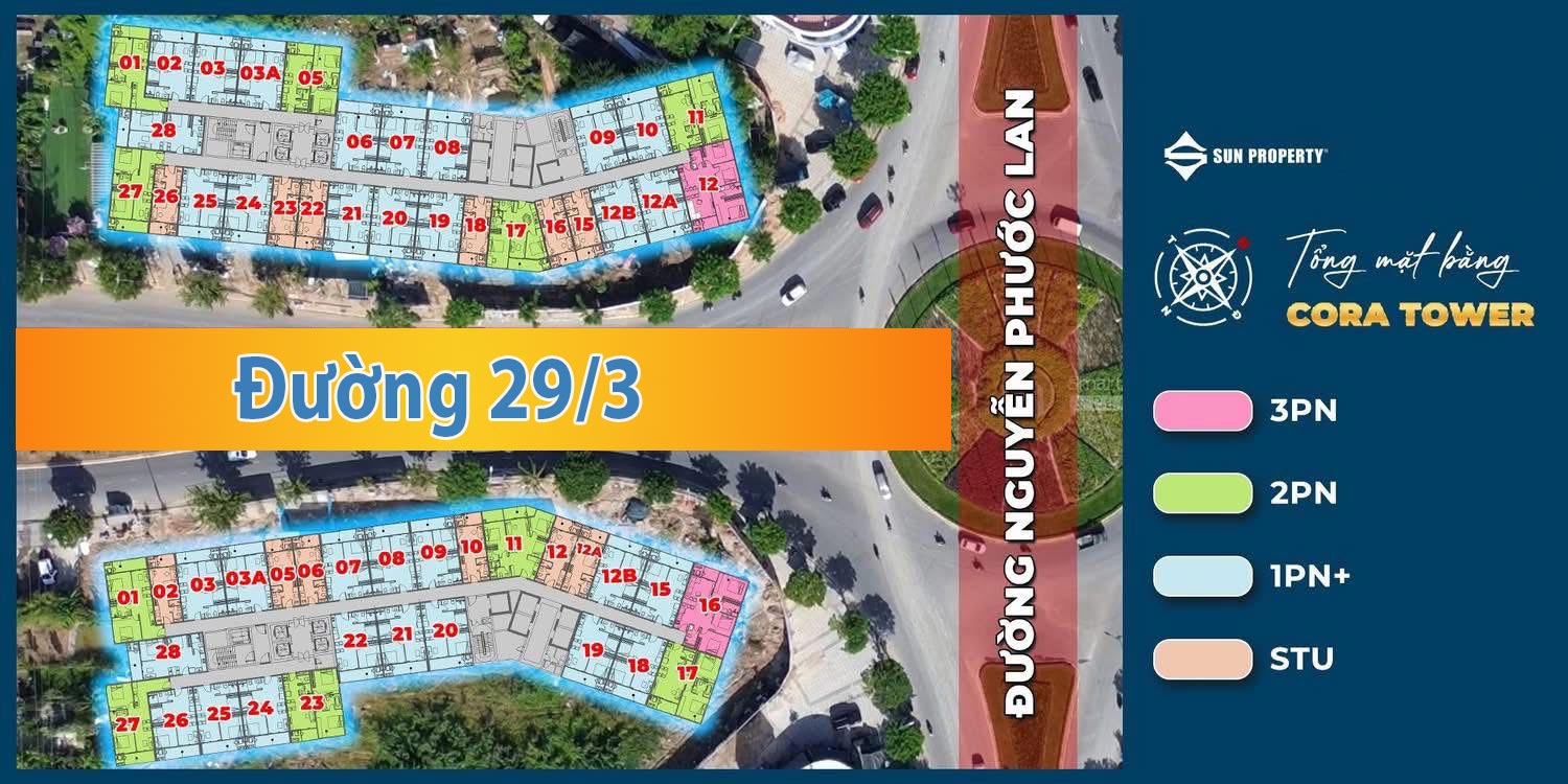 Tổng quan căn hộ Cora tower hoà xuân