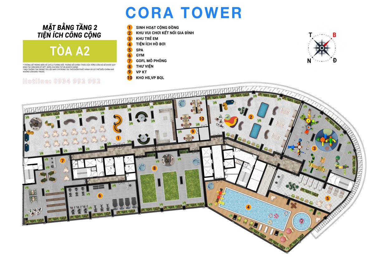 Tổng quan căn hộ Cora tower hoà xuân