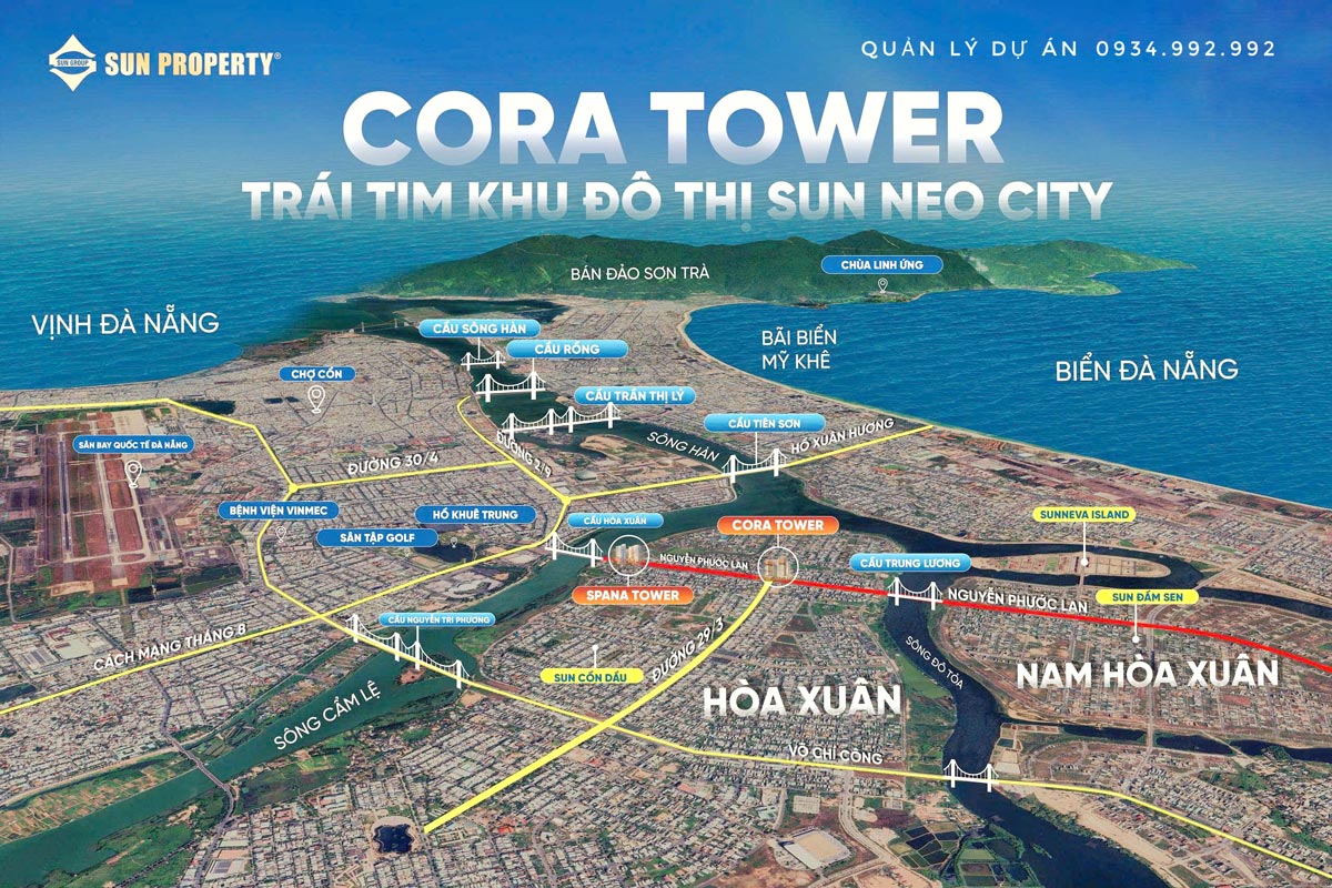 Tổng quan căn hộ Cora tower hoà xuân