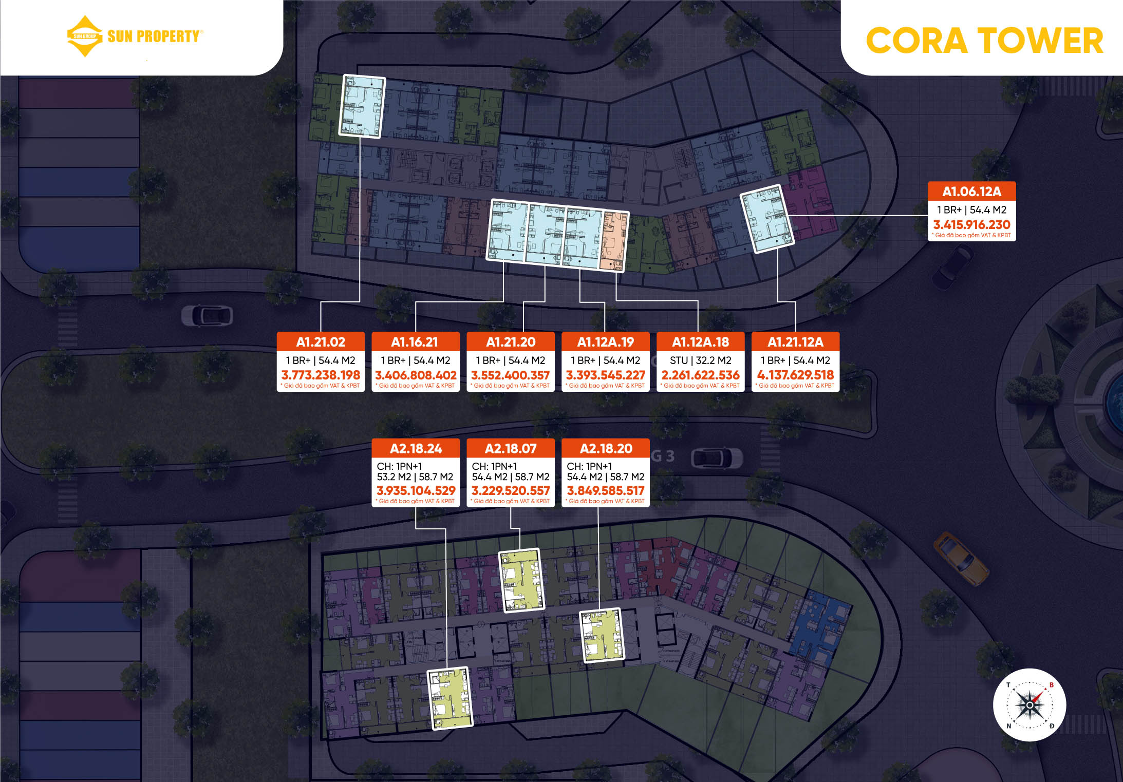 CORA TOWER HÀNG BÁN LẠI 