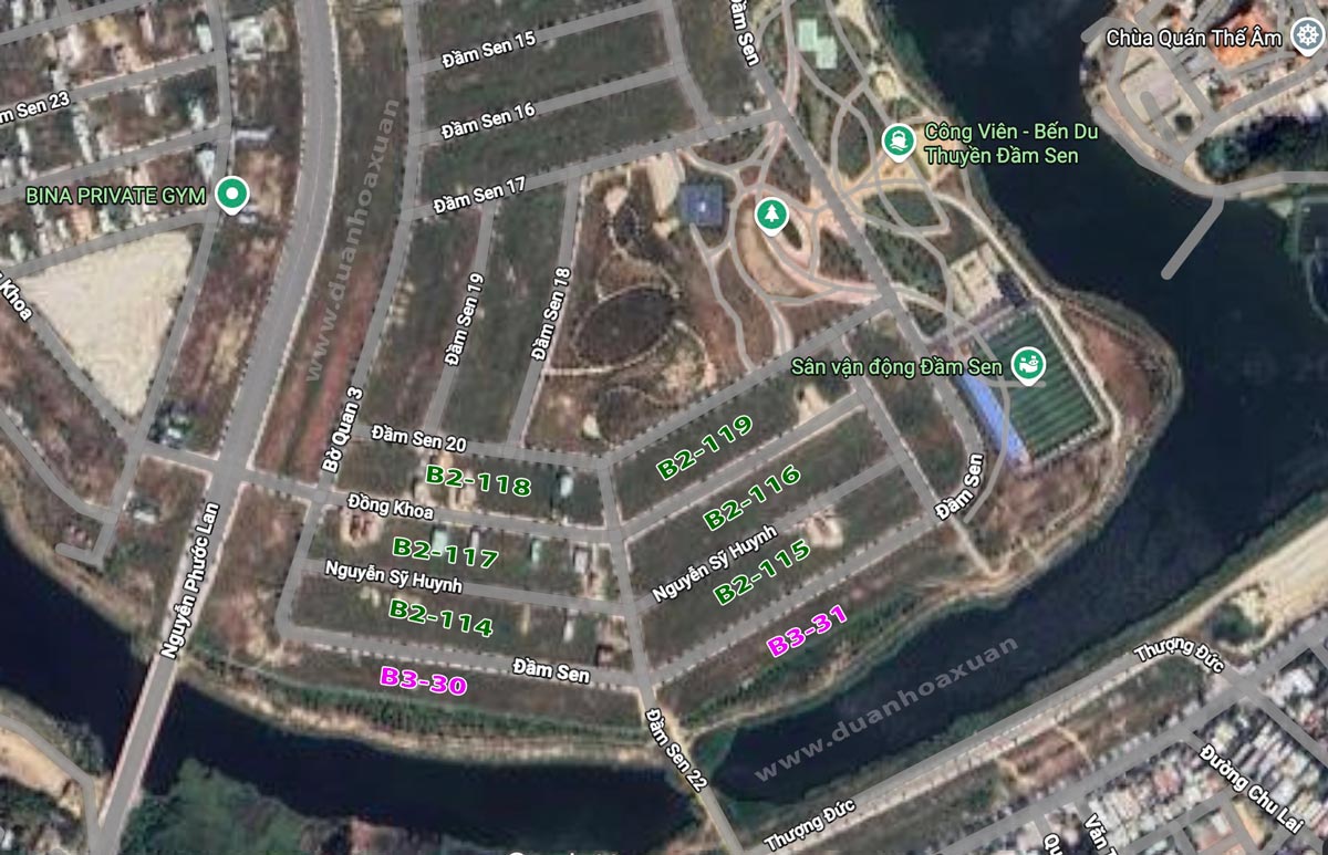 Lô góc khu đầm sen B2-114 