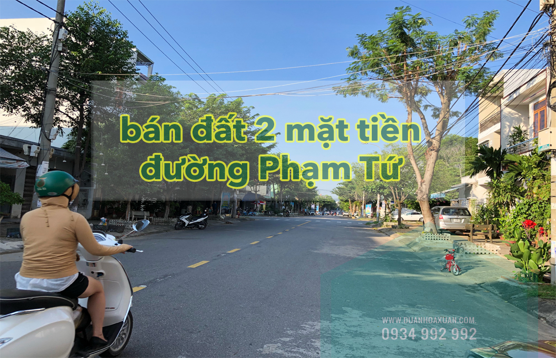 bán lô 2 mặt tiền đường Phạm Tú gần trường Việt Nhật mới xây
