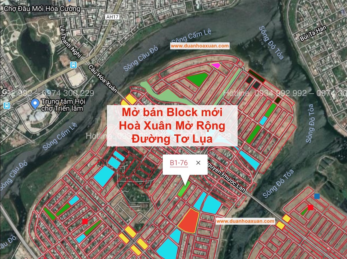 Mở bán đường tơ lụa B1-76 hoà xuân mở rộng