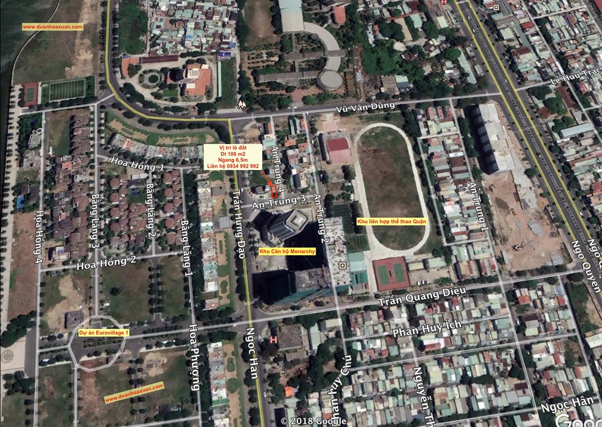 Bán đất đường an trung 3 ngay căn hộ monarchy