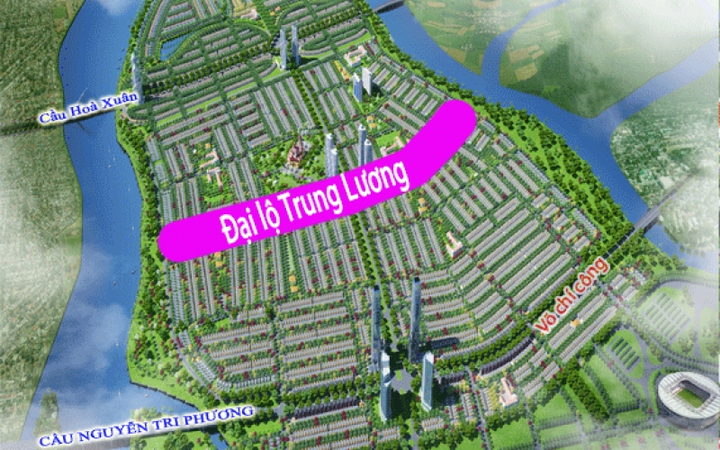 Bán 2 lô liền đại lộ trung lương khu hoà Xuân