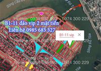 Bán đất 2 mặt tiền đảo vip cực kỳ hiếm B1.11 lo so 1