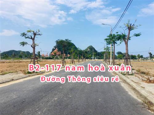 Bán cặp đất B2.117 đường thông Nam Hòa Xuân gần công viên giá siêu rẻ