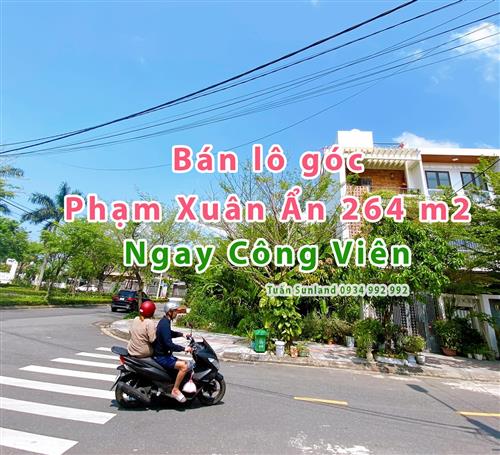 Bán lô góc siêu đẹp đường Phạm Xuân Ẩn đối diện công viên mà sau lưng cũng là công viên